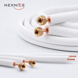 NEXNICE Insulated copper tube with flare nuts for air conditioner installation
