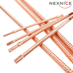 Multiple diameters of corrugated copper tubes available for OEM custom heat exchanger design.