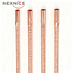 Close-up of Nexnice externally threaded copper pipe ends showing precision smooth connection joints.